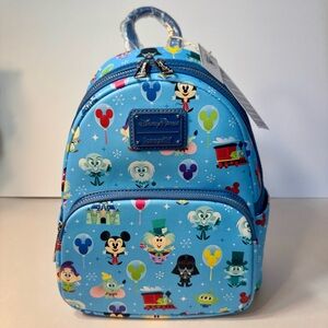 NWT. Disney Loungefly chibi Backpack - Chibi Disney Characters.